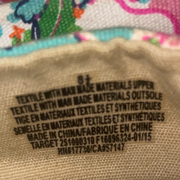 Lilly Pulitzer espadrilles floral espadrilles colorful flats gold cap toe flats - Picture 5 of 6